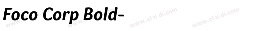 Foco Corp Bold字体转换